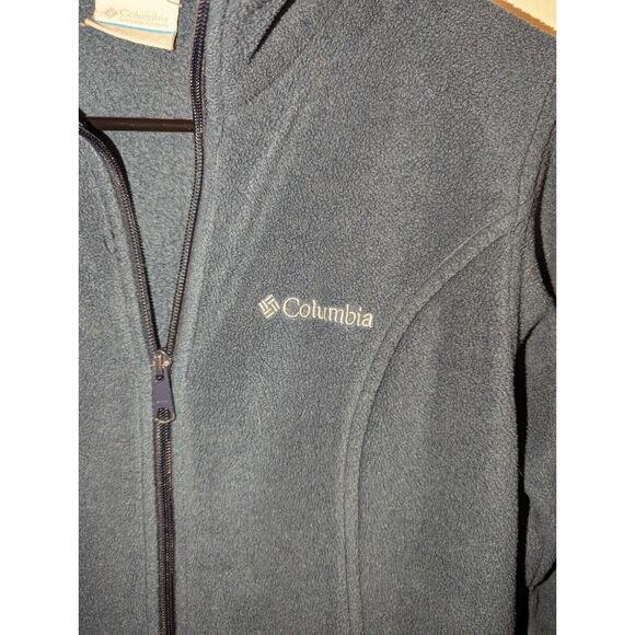 Columbia Fleece Jacket Women's M Fast Trek ll Full Zip Gray Sweater Windbreaker - Picture 9 of 10